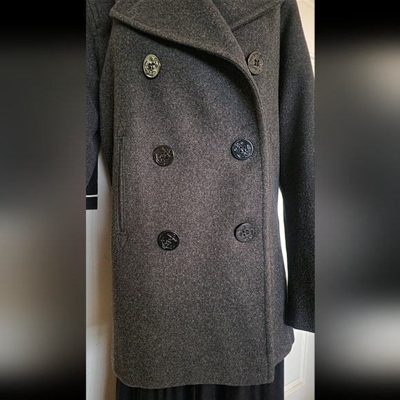 Woman's  Wool  Dress Coat Size 10/Gray - Picture 7 of 11